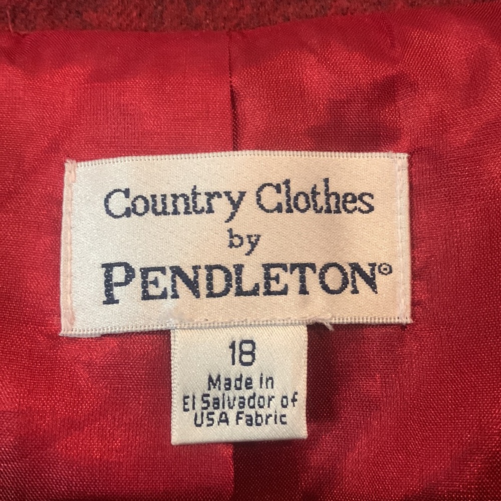 Pendleton Red Wool Blazer - Picture 2 of 4